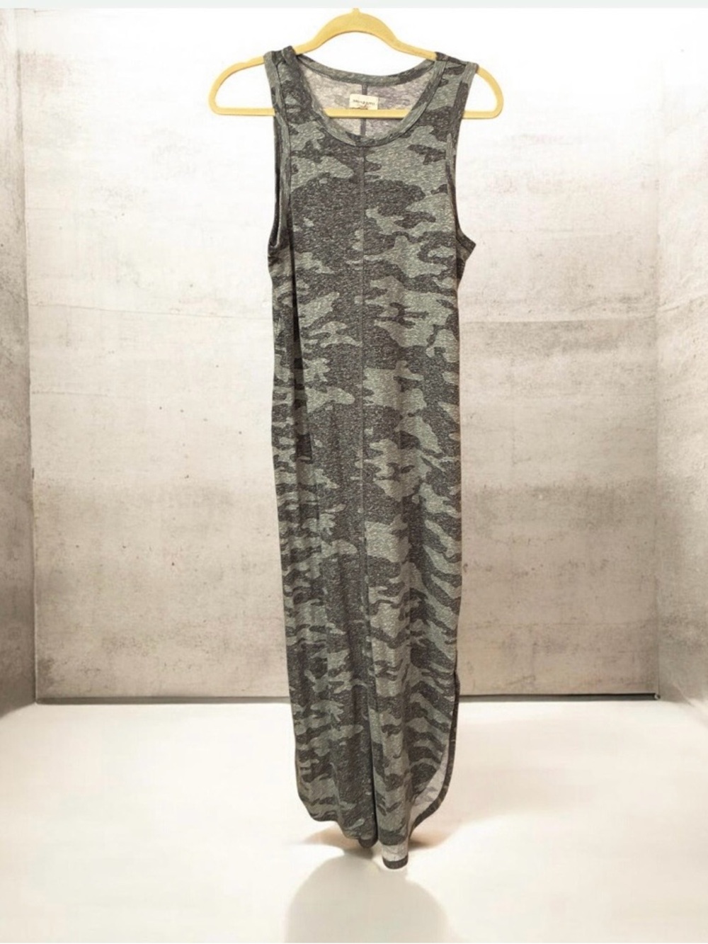 Thread & Supply Gray Camo Sleeveless Maxi Dress